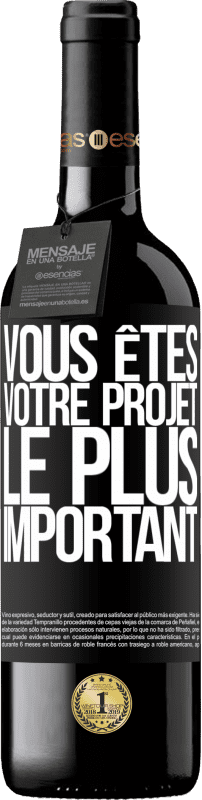 39,95 € Envoi gratuit | Vin rouge Édition RED MBE Réserve Vous êtes votre projet le plus important Étiquette Noire. Étiquette personnalisable Réserve 12 Mois Récolte 2015 Tempranillo