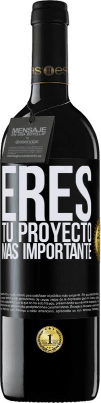 39,95 € Envío gratis | Vino Tinto Edición RED MBE Reserva Eres tu proyecto más importante Etiqueta Negra. Etiqueta personalizable Reserva 12 Meses Cosecha 2015 Tempranillo