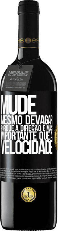 39,95 € Envio grátis | Vinho tinto Edição RED MBE Reserva Mude, mesmo devagar, porque a direção é mais importante que a velocidade Etiqueta Preta. Etiqueta personalizável Reserva 12 Meses Colheita 2015 Tempranillo