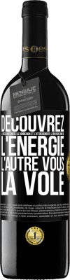 39,95 € Envoi gratuit | Vin rouge Édition RED MBE Réserve Découvrez la différence entre la connexion et l'attachement. L'un vous donne de l'énergie, l'autre vous la vole Étiquette Noire. Étiquette personnalisable Réserve 12 Mois Récolte 2014 Tempranillo