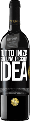 39,95 € Spedizione Gratuita | Vino rosso Edizione RED MBE Riserva Tutto inizia con una piccola idea Etichetta Nera. Etichetta personalizzabile Riserva 12 Mesi Raccogliere 2014 Tempranillo