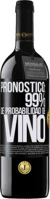39,95 € Envío gratis | Vino Tinto Edición RED MBE Reserva Pronóstico: 99% de probabilidad de vino Etiqueta Negra. Etiqueta personalizable Reserva 12 Meses Cosecha 2016 Tempranillo