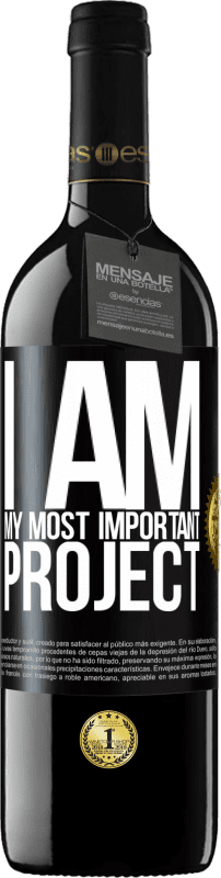 39,95 € Free Shipping | Red Wine RED Edition MBE Reserve I am my most important project Black Label. Customizable label Reserve 12 Months Harvest 2015 Tempranillo