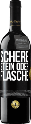 39,95 € Kostenloser Versand | Rotwein RED Ausgabe MBE Reserve Schere, Stein oder Flasche Schwarzes Etikett. Anpassbares Etikett Reserve 12 Monate Ernte 2014 Tempranillo