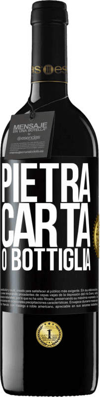39,95 € Spedizione Gratuita | Vino rosso Edizione RED MBE Riserva Pietra, carta o bottiglia Etichetta Nera. Etichetta personalizzabile Riserva 12 Mesi Raccogliere 2016 Tempranillo