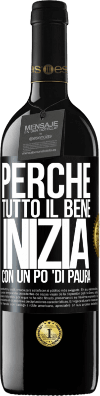 39,95 € Spedizione Gratuita | Vino rosso Edizione RED MBE Riserva Perché tutto il bene inizia con un po 'di paura Etichetta Nera. Etichetta personalizzabile Riserva 12 Mesi Raccogliere 2014 Tempranillo