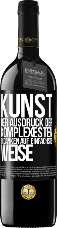 39,95 € Kostenloser Versand | Rotwein RED Ausgabe MBE Reserve KUNST. Der Ausdruck der komplexesten Gedanken auf einfachste Weise Schwarzes Etikett. Anpassbares Etikett Reserve 12 Monate Ernte 2015 Tempranillo