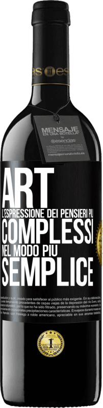 39,95 € Spedizione Gratuita | Vino rosso Edizione RED MBE Riserva ART. L'espressione dei pensieri più complessi nel modo più semplice Etichetta Nera. Etichetta personalizzabile Riserva 12 Mesi Raccogliere 2015 Tempranillo