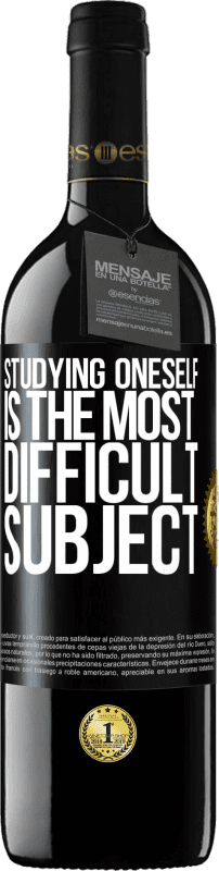 39,95 € 免费送货 | 红酒 RED版 MBE 预订 自学是最困难的课题 黑标. 可自定义的标签 预订 12 个月 收成 2016 Tempranillo
