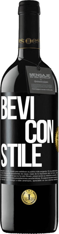 39,95 € Spedizione Gratuita | Vino rosso Edizione RED MBE Riserva Bevi con stile Etichetta Nera. Etichetta personalizzabile Riserva 12 Mesi Raccogliere 2015 Tempranillo