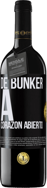 39,95 € Envío gratis | Vino Tinto Edición RED MBE Reserva De búnker a corazon abierto Etiqueta Negra. Etiqueta personalizable Reserva 12 Meses Cosecha 2015 Tempranillo