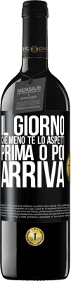 39,95 € Spedizione Gratuita | Vino rosso Edizione RED MBE Riserva Il giorno che meno te lo aspetti, prima o poi arriva Etichetta Nera. Etichetta personalizzabile Riserva 12 Mesi Raccogliere 2015 Tempranillo