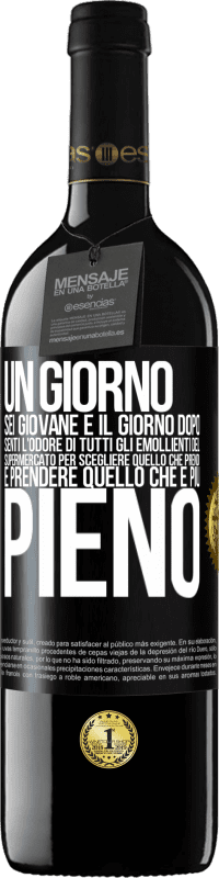 39,95 € Spedizione Gratuita | Vino rosso Edizione RED MBE Riserva Un giorno sei giovane e il giorno dopo, senti l'odore di tutti gli emollienti del supermercato per scegliere quello che Etichetta Nera. Etichetta personalizzabile Riserva 12 Mesi Raccogliere 2015 Tempranillo