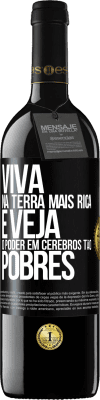 39,95 € Envio grátis | Vinho tinto Edição RED MBE Reserva Viva na terra mais rica e veja o poder em cérebros tão pobres Etiqueta Preta. Etiqueta personalizável Reserva 12 Meses Colheita 2014 Tempranillo