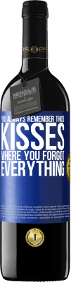 39,95 € Free Shipping | Red Wine RED Edition MBE Reserve You always remember those kisses where you forgot everything Blue Label. Customizable label Reserve 12 Months Harvest 2016 Tempranillo