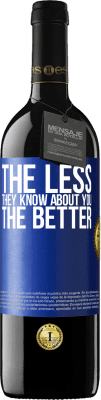 39,95 € Free Shipping | Red Wine RED Edition MBE Reserve The less they know about you, the better Blue Label. Customizable label Reserve 12 Months Harvest 2014 Tempranillo