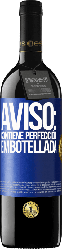 39,95 € Envío gratis | Vino Tinto Edición RED MBE Reserva Aviso: contiene perfección embotellada Etiqueta Azul. Etiqueta personalizable Reserva 12 Meses Cosecha 2015 Tempranillo