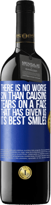 39,95 € Free Shipping | Red Wine RED Edition MBE Reserve There is no worse sin than causing tears on a face that has given us its best smiles Blue Label. Customizable label Reserve 12 Months Harvest 2016 Tempranillo