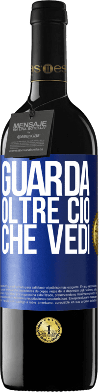 39,95 € Spedizione Gratuita | Vino rosso Edizione RED MBE Riserva Guarda oltre ciò che vedi Etichetta Blu. Etichetta personalizzabile Riserva 12 Mesi Raccogliere 2016 Tempranillo