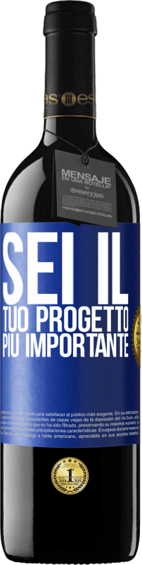 39,95 € Spedizione Gratuita | Vino rosso Edizione RED MBE Riserva Sei il tuo progetto più importante Etichetta Blu. Etichetta personalizzabile Riserva 12 Mesi Raccogliere 2015 Tempranillo