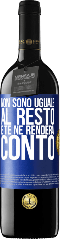 39,95 € Spedizione Gratuita | Vino rosso Edizione RED MBE Riserva Non sono uguale al resto e te ne renderai conto Etichetta Blu. Etichetta personalizzabile Riserva 12 Mesi Raccogliere 2015 Tempranillo