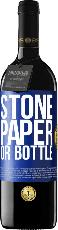 39,95 € Free Shipping | Red Wine RED Edition MBE Reserve Stone, paper or bottle Blue Label. Customizable label Reserve 12 Months Harvest 2015 Tempranillo