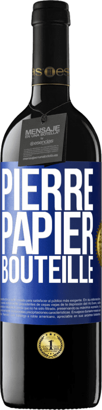 39,95 € Envoi gratuit | Vin rouge Édition RED MBE Réserve Pierre-papier-bouteille Étiquette Bleue. Étiquette personnalisable Réserve 12 Mois Récolte 2015 Tempranillo