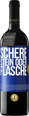 39,95 € Kostenloser Versand | Rotwein RED Ausgabe MBE Reserve Schere, Stein oder Flasche Blaue Markierung. Anpassbares Etikett Reserve 12 Monate Ernte 2014 Tempranillo