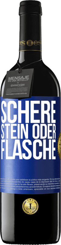 39,95 € Kostenloser Versand | Rotwein RED Ausgabe MBE Reserve Schere, Stein oder Flasche Blaue Markierung. Anpassbares Etikett Reserve 12 Monate Ernte 2015 Tempranillo