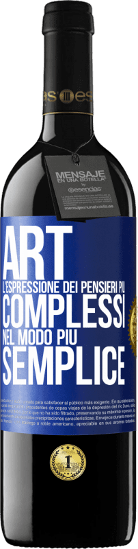 39,95 € Spedizione Gratuita | Vino rosso Edizione RED MBE Riserva ART. L'espressione dei pensieri più complessi nel modo più semplice Etichetta Blu. Etichetta personalizzabile Riserva 12 Mesi Raccogliere 2015 Tempranillo