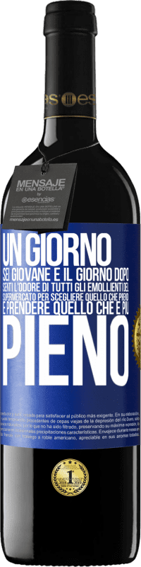 39,95 € Spedizione Gratuita | Vino rosso Edizione RED MBE Riserva Un giorno sei giovane e il giorno dopo, senti l'odore di tutti gli emollienti del supermercato per scegliere quello che Etichetta Blu. Etichetta personalizzabile Riserva 12 Mesi Raccogliere 2015 Tempranillo