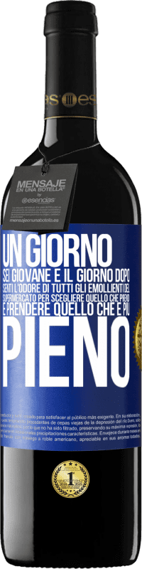 39,95 € Spedizione Gratuita | Vino rosso Edizione RED MBE Riserva Un giorno sei giovane e il giorno dopo, senti l'odore di tutti gli emollienti del supermercato per scegliere quello che Etichetta Blu. Etichetta personalizzabile Riserva 12 Mesi Raccogliere 2016 Tempranillo