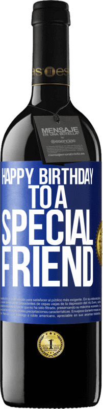 39,95 € 免费送货 | 红酒 RED版 MBE 预订 祝你生日快乐 蓝色标签. 可自定义的标签 预订 12 个月 收成 2014 Tempranillo