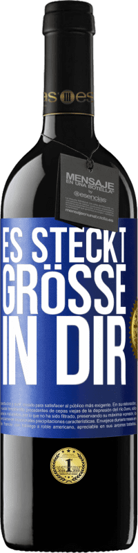 39,95 € Kostenloser Versand | Rotwein RED Ausgabe MBE Reserve Es steckt Größe in dir Blaue Markierung. Anpassbares Etikett Reserve 12 Monate Ernte 2014 Tempranillo