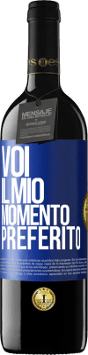 39,95 € Spedizione Gratuita | Vino rosso Edizione RED MBE Riserva Voi. Il mio momento preferito Etichetta Blu. Etichetta personalizzabile Riserva 12 Mesi Raccogliere 2014 Tempranillo