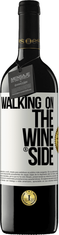 29,95 € Kostenloser Versand | Rotwein RED Ausgabe Crianza 6 Monate Walking on the Wine Side® Weißes Etikett. Anpassbares Etikett Lagern in Eichenfässern 6 Monate Ernte 2020 Tempranillo