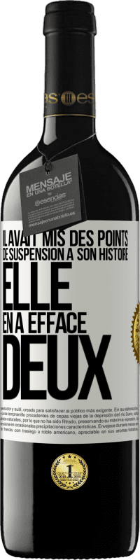 39,95 € Envoi gratuit | Vin rouge Édition RED MBE Réserve Il avait mis des points de suspension à son histoire, elle en a effacé deux Étiquette Blanche. Étiquette personnalisable Réserve 12 Mois Récolte 2016 Tempranillo