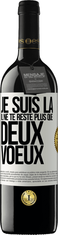 39,95 € Envoi gratuit | Vin rouge Édition RED MBE Réserve Je suis là. Il ne te reste plus que deux voeux Étiquette Blanche. Étiquette personnalisable Réserve 12 Mois Récolte 2015 Tempranillo