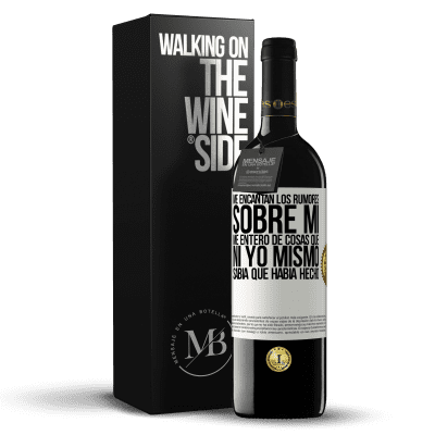 «Me encantan los rumores sobre mí, me entero de cosas que ni yo mismo sabía que había hecho» Edición RED MBE Reserva