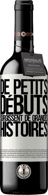 39,95 € Envoi gratuit | Vin rouge Édition RED MBE Réserve De petits débuts surgissent de grandes histoires Étiquette Blanche. Étiquette personnalisable Réserve 12 Mois Récolte 2015 Tempranillo