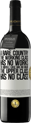 39,95 € Free Shipping | Red Wine RED Edition MBE Reserve A rare country: the working class has no works, the middle case has no means, the upper class has no class White Label. Customizable label Reserve 12 Months Harvest 2015 Tempranillo