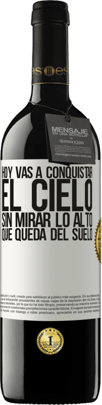 39,95 € Envío gratis | Vino Tinto Edición RED MBE Reserva Hoy vas a conquistar el cielo, sin mirar lo alto que queda del suelo Etiqueta Blanca. Etiqueta personalizable Reserva 12 Meses Cosecha 2016 Tempranillo
