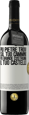 39,95 € Spedizione Gratuita | Vino rosso Edizione RED MBE Riserva Più pietre trovi sul tuo cammino, più grande costruirai il tuo castello Etichetta Bianca. Etichetta personalizzabile Riserva 12 Mesi Raccogliere 2014 Tempranillo