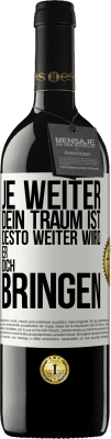 39,95 € Kostenloser Versand | Rotwein RED Ausgabe MBE Reserve Je weiter dein Traum ist, desto weiter wird er dich bringen Weißes Etikett. Anpassbares Etikett Reserve 12 Monate Ernte 2016 Tempranillo