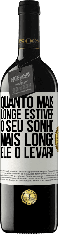 39,95 € Envio grátis | Vinho tinto Edição RED MBE Reserva Quanto mais longe estiver o seu sonho, mais longe ele o levará Etiqueta Branca. Etiqueta personalizável Reserva 12 Meses Colheita 2016 Tempranillo