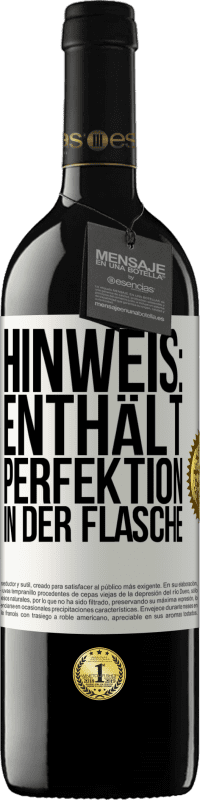39,95 € Kostenloser Versand | Rotwein RED Ausgabe MBE Reserve Hinweis: Enthält Perfektion in der Flasche Weißes Etikett. Anpassbares Etikett Reserve 12 Monate Ernte 2016 Tempranillo