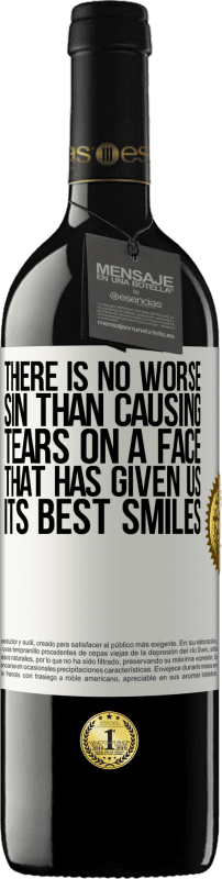 39,95 € Free Shipping | Red Wine RED Edition MBE Reserve There is no worse sin than causing tears on a face that has given us its best smiles White Label. Customizable label Reserve 12 Months Harvest 2016 Tempranillo