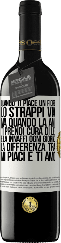 39,95 € Spedizione Gratuita | Vino rosso Edizione RED MBE Riserva Quando ti piace un fiore, lo strappi via. Ma quando la ami, ti prendi cura di lei e la innaffi ogni giorno Etichetta Bianca. Etichetta personalizzabile Riserva 12 Mesi Raccogliere 2016 Tempranillo