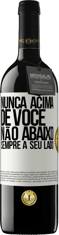 39,95 € Envio grátis | Vinho tinto Edição RED MBE Reserva Nunca acima de você, não abaixo. Sempre a seu lado Etiqueta Branca. Etiqueta personalizável Reserva 12 Meses Colheita 2015 Tempranillo