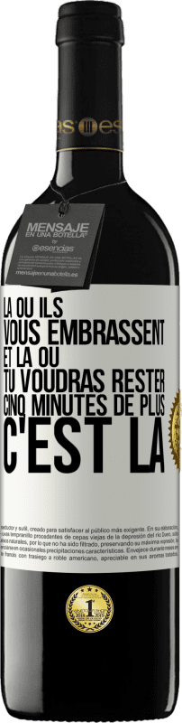 39,95 € Envoi gratuit | Vin rouge Édition RED MBE Réserve Là où ils vous embrassent et là où tu voudras rester cinq minutes de plus, c'est là Étiquette Blanche. Étiquette personnalisable Réserve 12 Mois Récolte 2015 Tempranillo